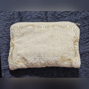 Brighton Beige Embroidered Coin Pouch Or Jewelery Bag